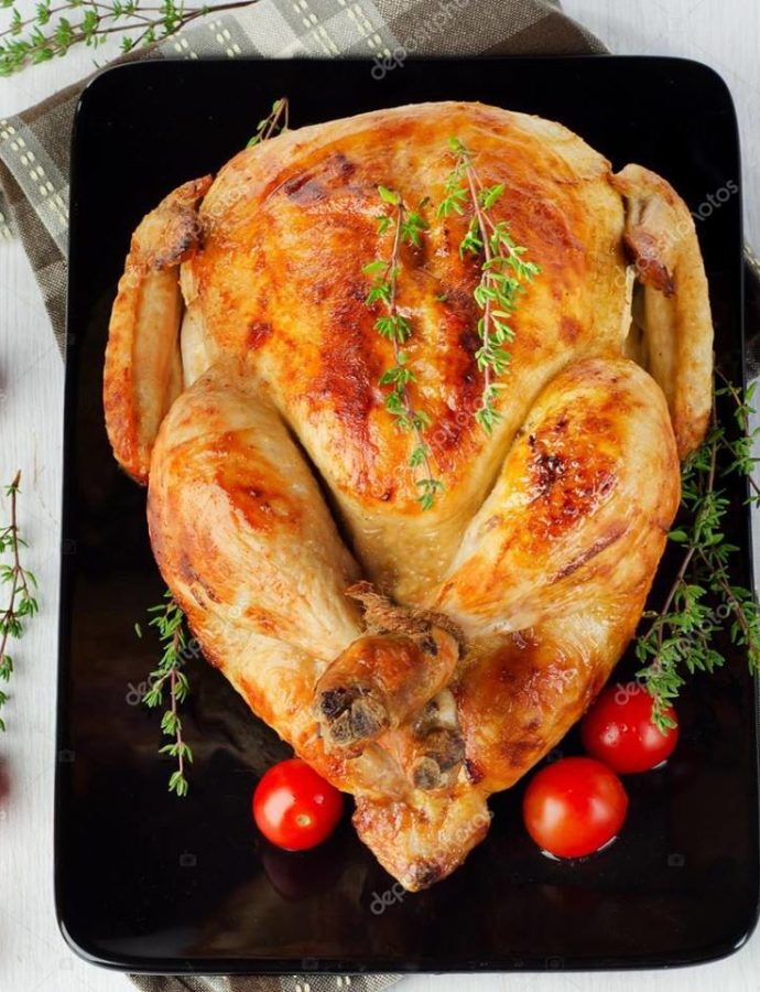 Νόστιμο ολόκληρο κοτόπουλο στον φούρνο
