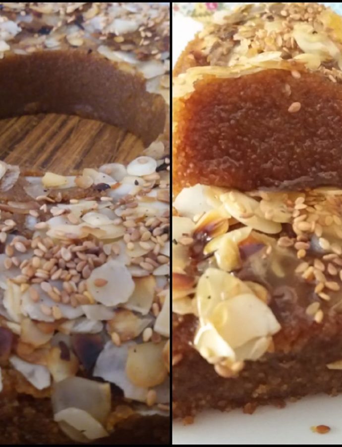Χαλβάς σιμιγδαλένιος με γεύση καραμέλα