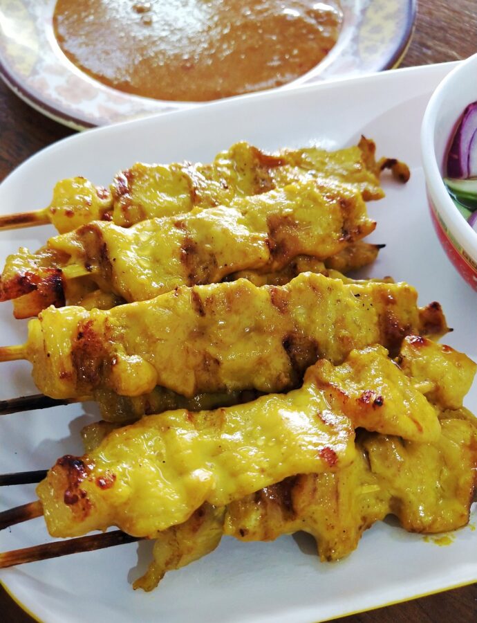 Σουβλάκια χοιρινά με εξωτική γεύση (Pork Satay)