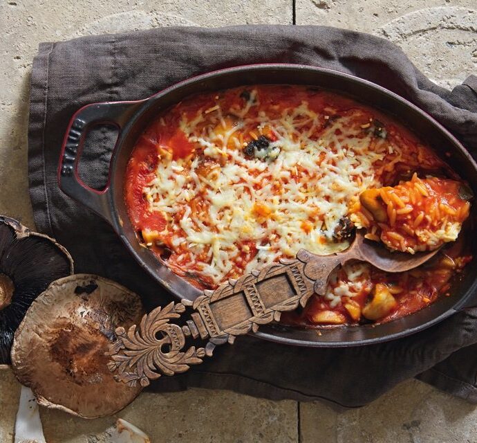 Κριθαράκι με μανιτάρια (νηστίσιμο)